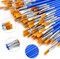 Paint Brushes Set,120 pcs Nylon Hair Brushes for Acrylic Oil Watercolor Artist Professional Painting Kits